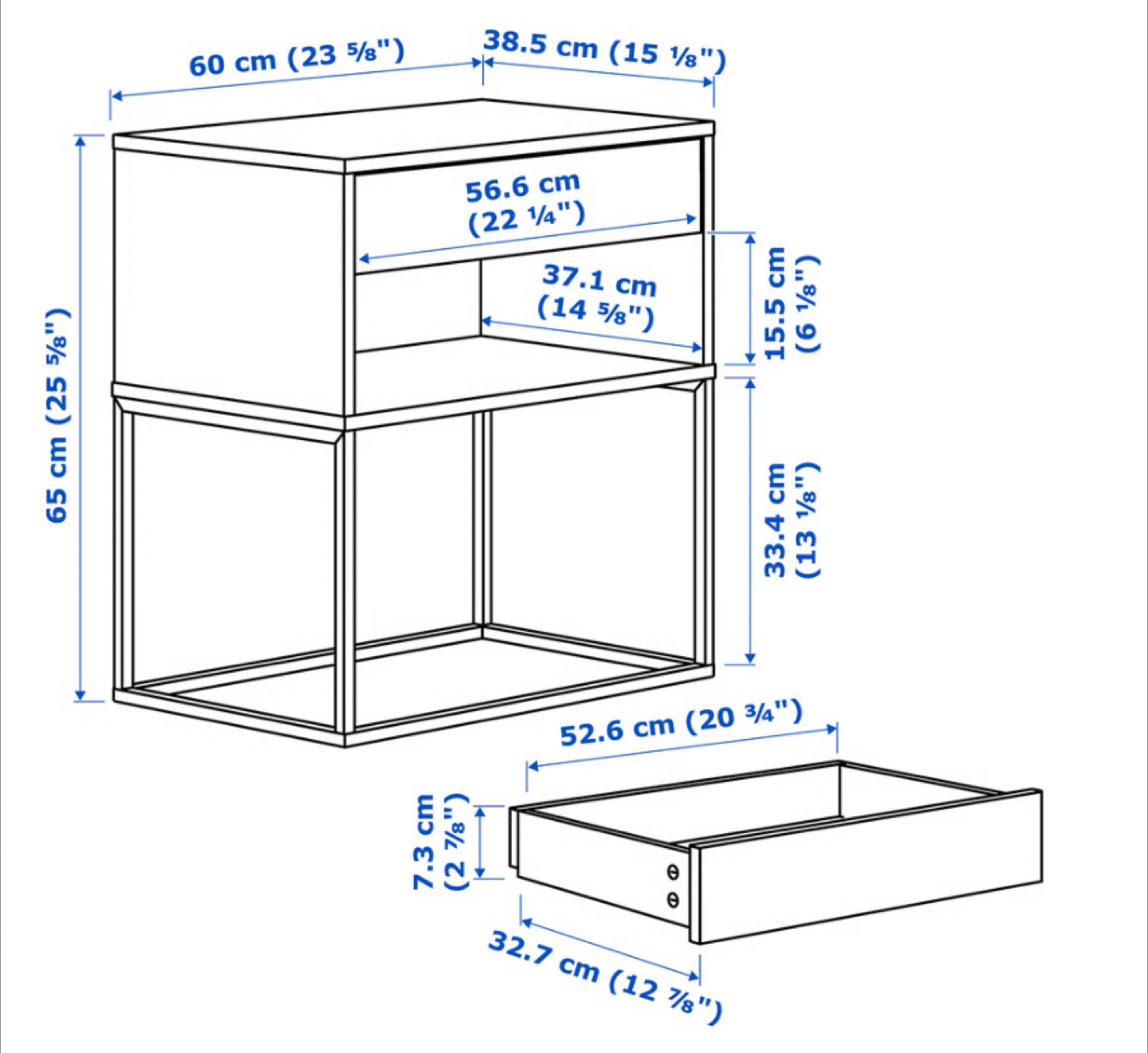 IKEA Vikhammer Nightstand in black - photo 4