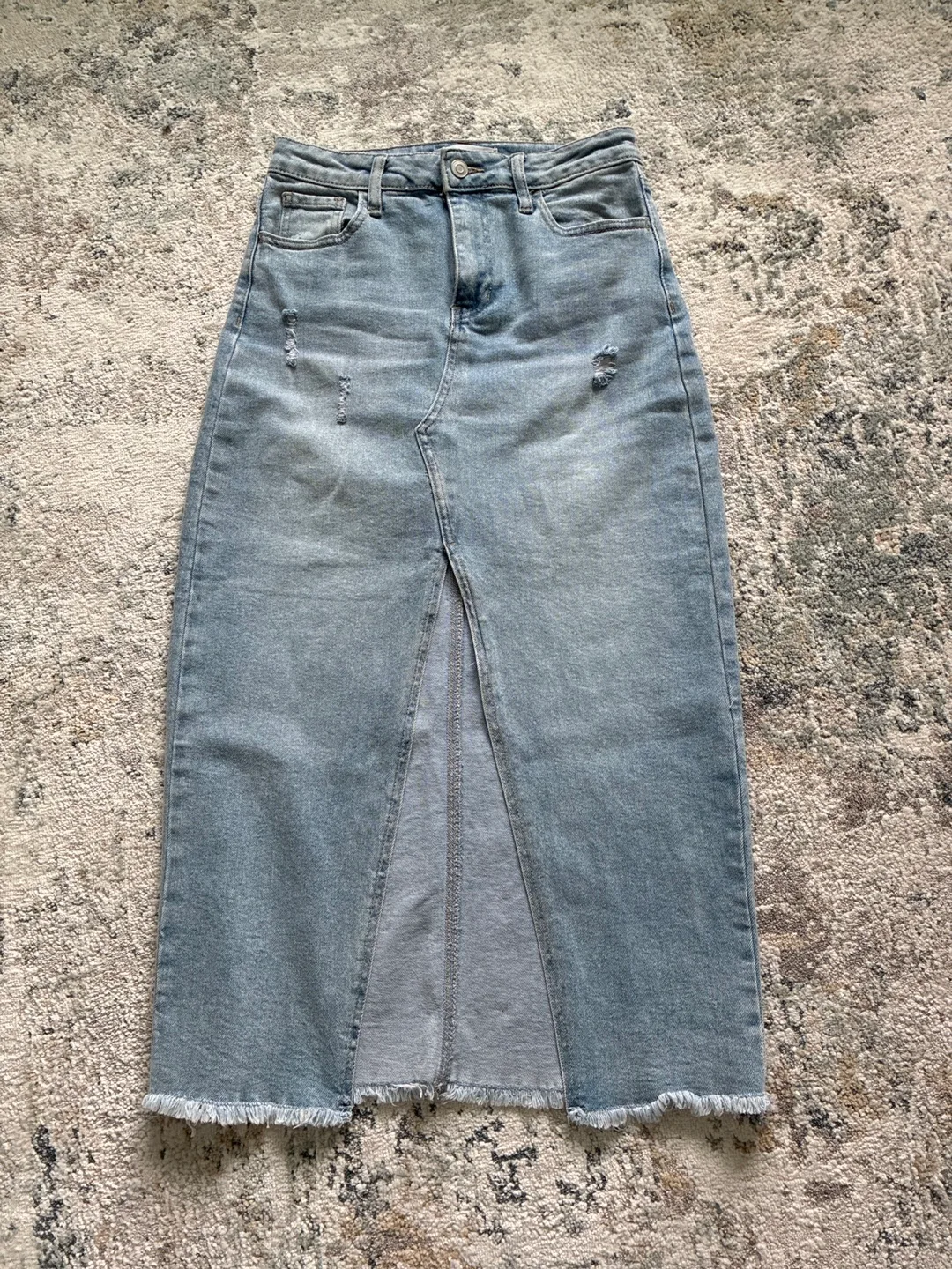 Denim Skirt with Front Slit thumbnail