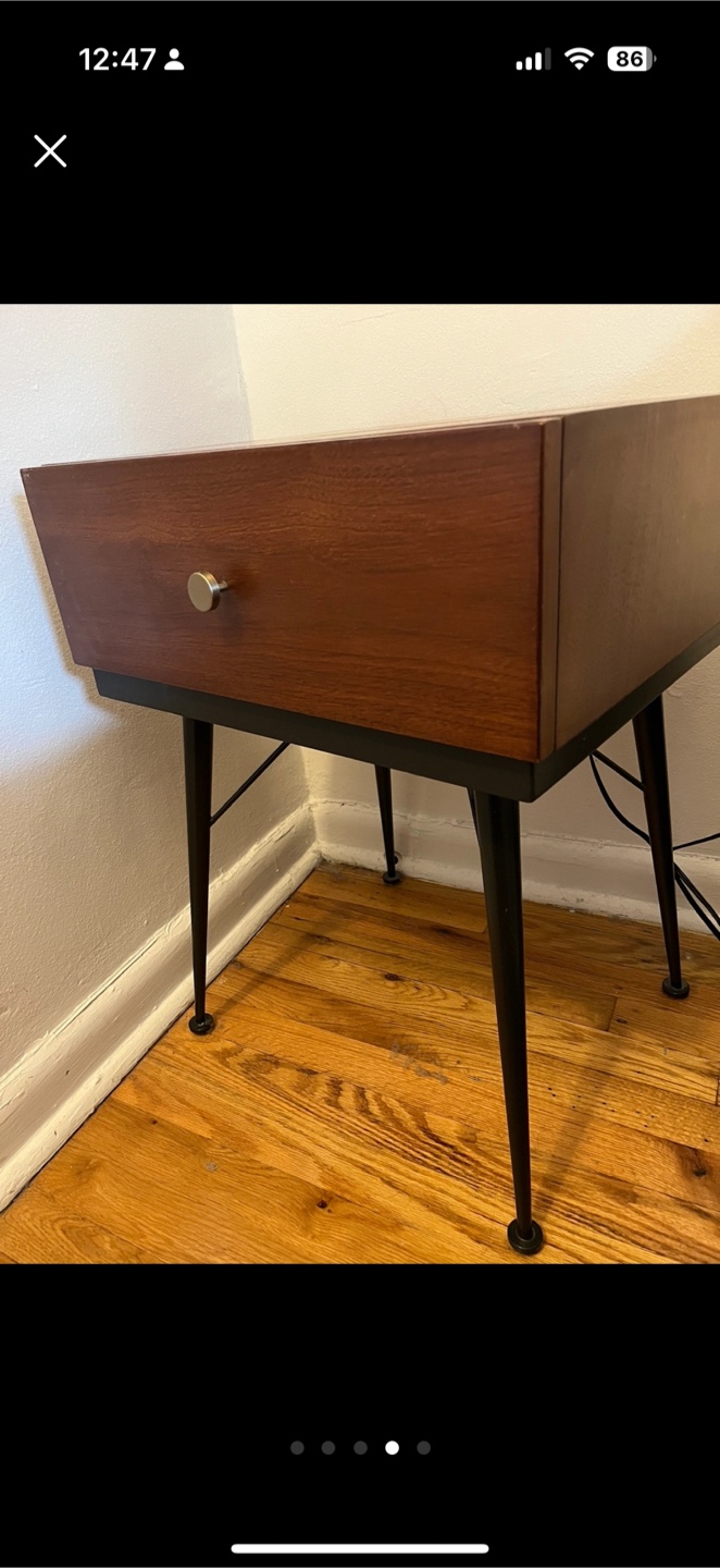 2x1 Pair of West Elm- Mid Century Modern Nightstands - photo 5
