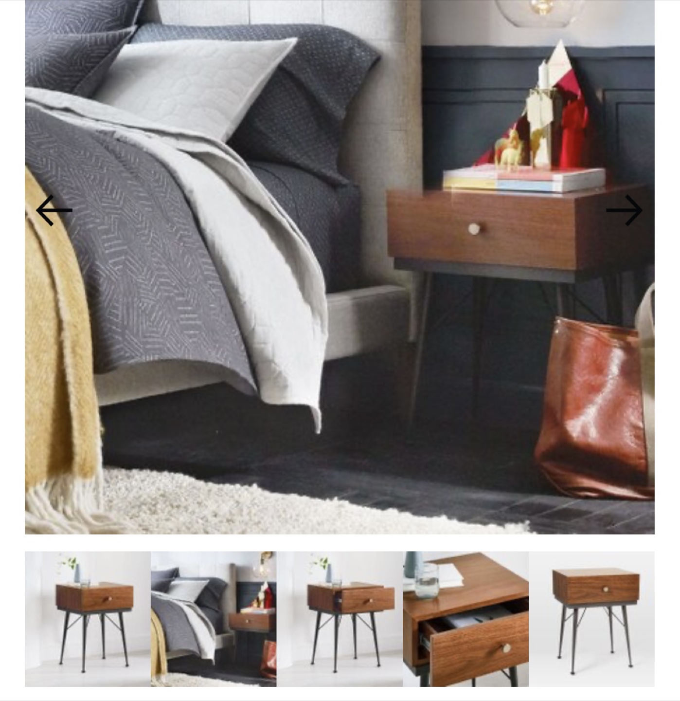 2x1 Pair of West Elm- Mid Century Modern Nightstands - photo 3