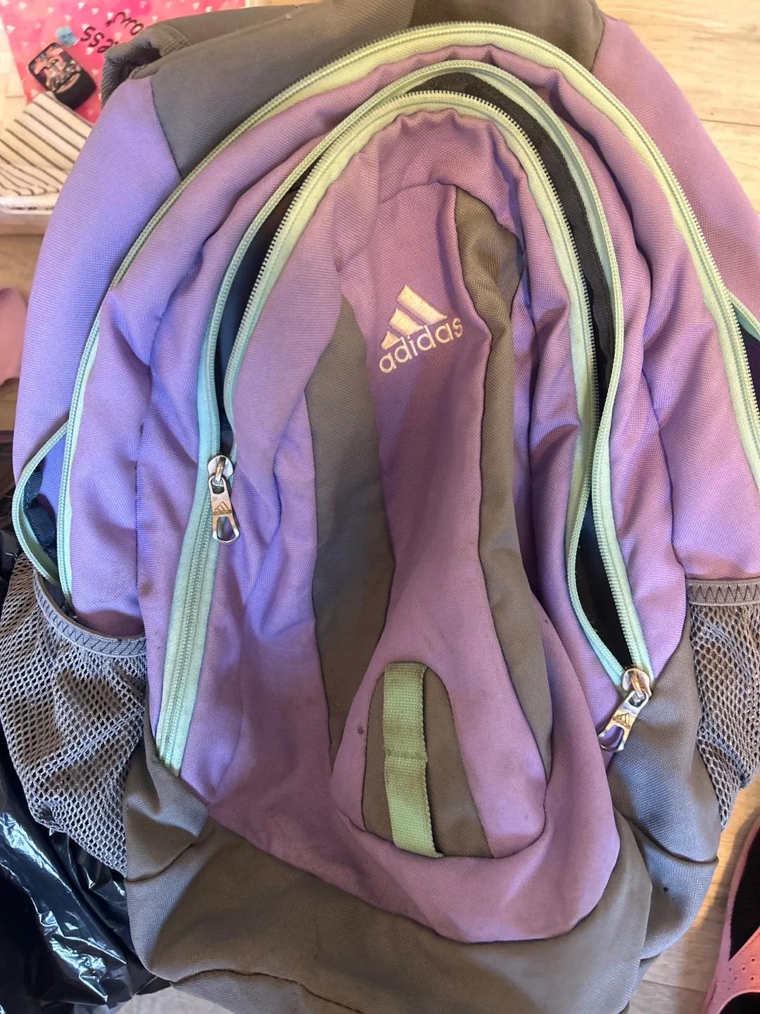 Adidas Backpack - Purple & Grey thumbnail