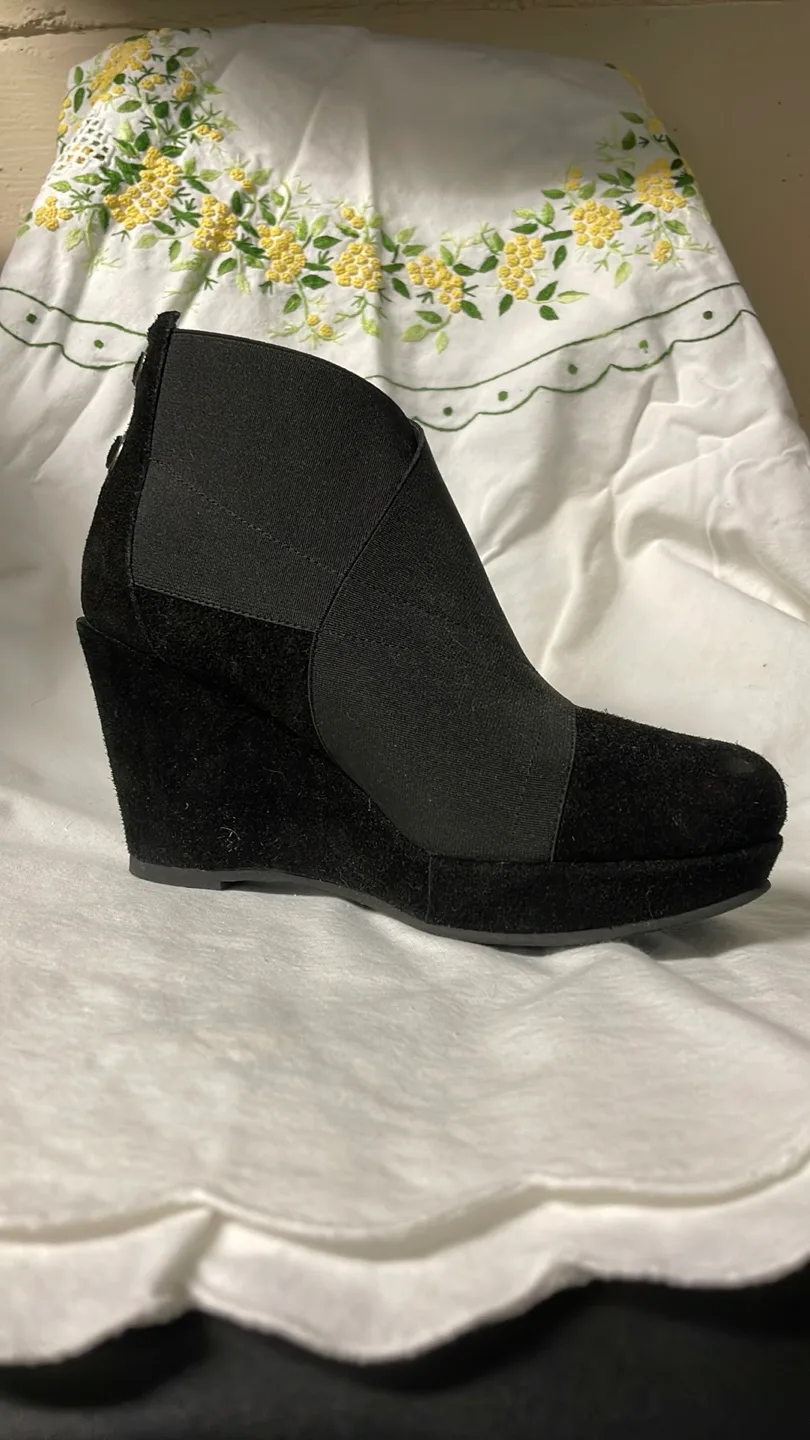 Browns Black Wedge Ankle Boots thumbnail