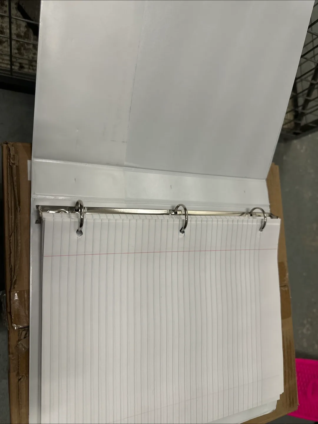 White 3-Ring Binder with Lined Paper thumbnail