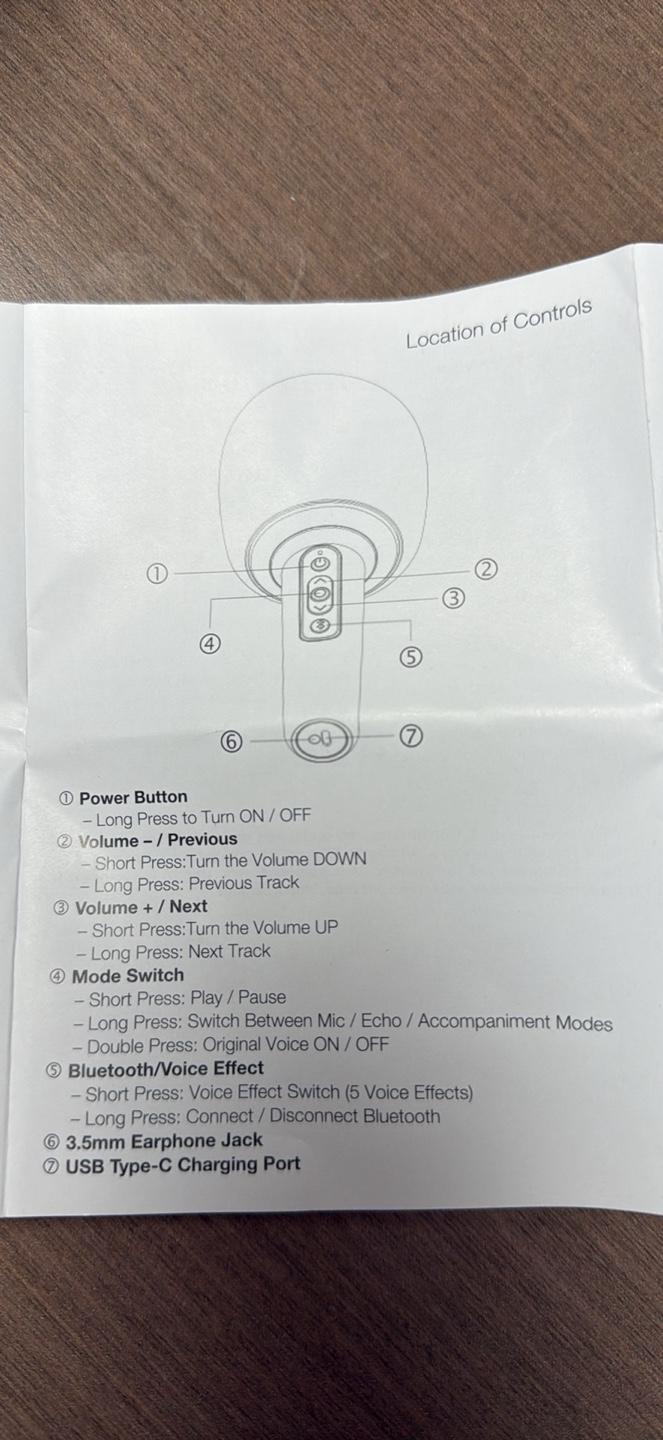 Brookstone LED Microphone & Wireless Speaker - photo 5