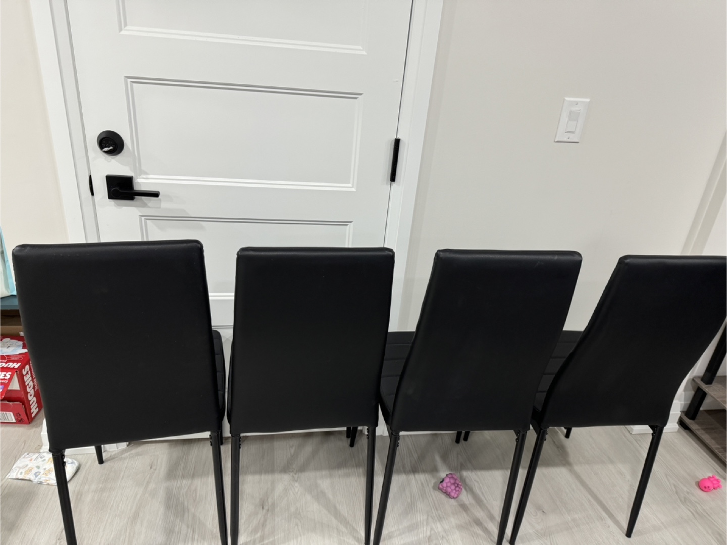 Black Dining Table with 4 Chairs - photo 4