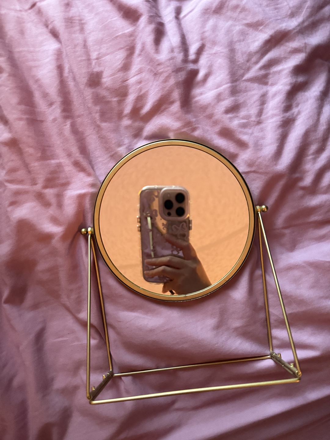 Ikea Gold Round Vanity Mirror - photo 3