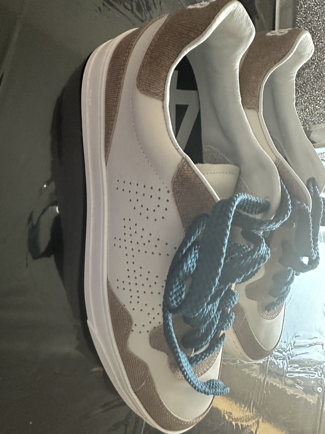P448 White/Brown Leather Sneakers - photo 4