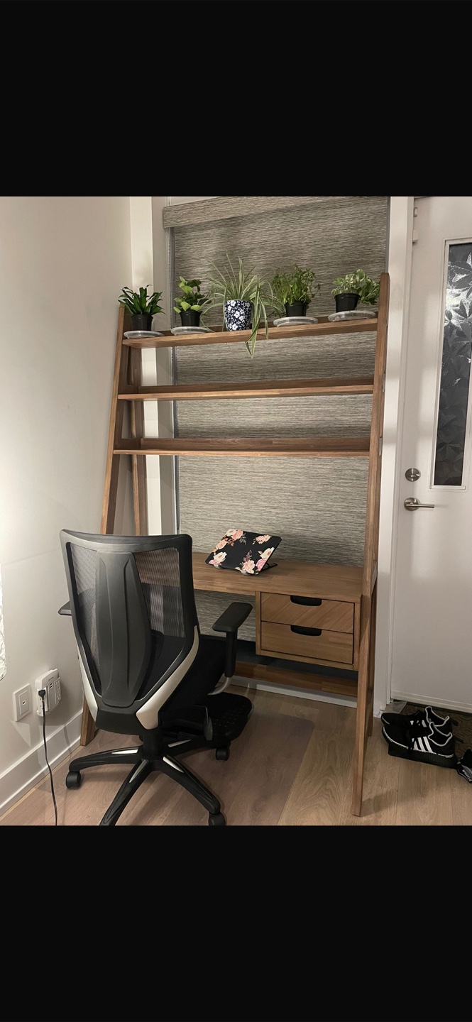 Structube Dina Acacia Wood Desk with Shelves - photo 3