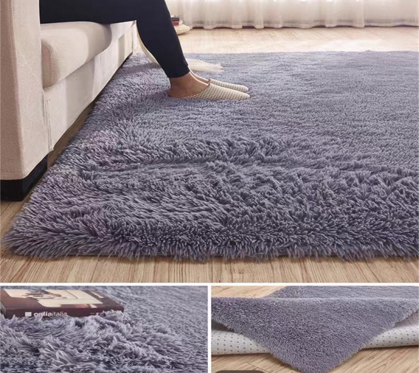 Move-Out Sale Soft Gray Shag Rug - photo 2