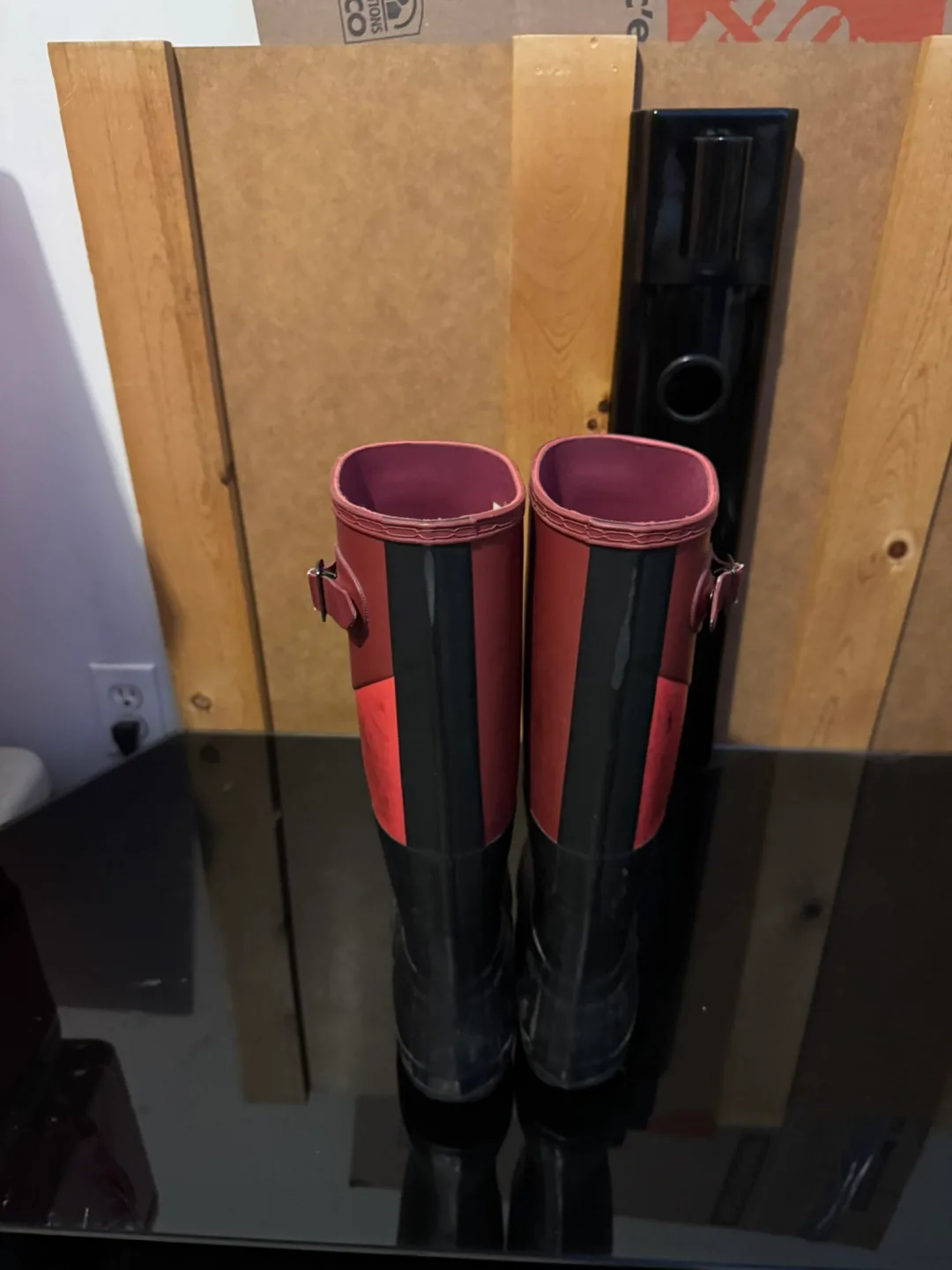 Hunter Rain Boots - Red & Black thumbnail