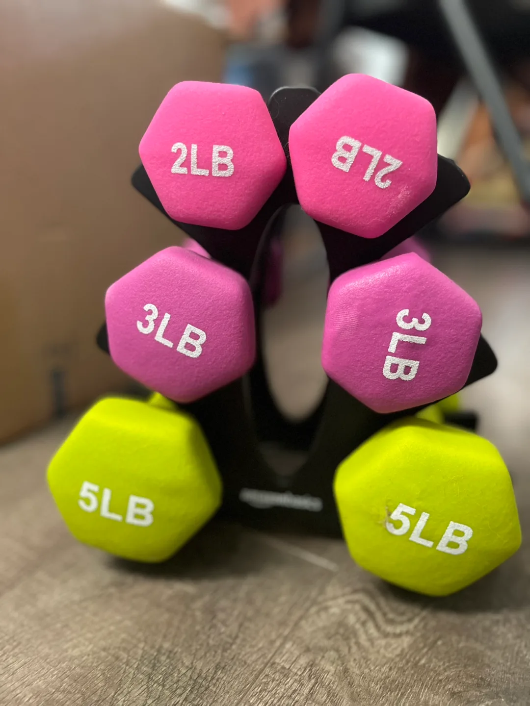 Dumbbell Set with Rack - 2lb, 3lb, 5lb thumbnail
