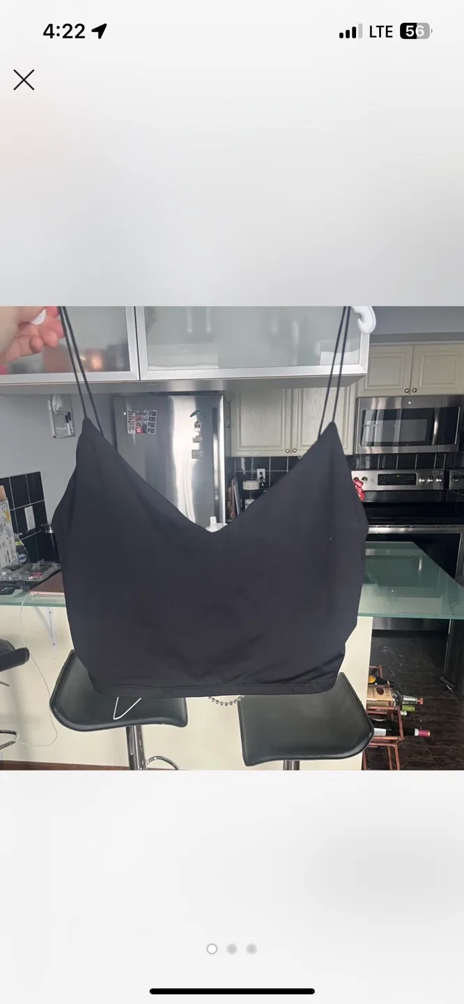 Garage Black Chain Crop Top thumbnail