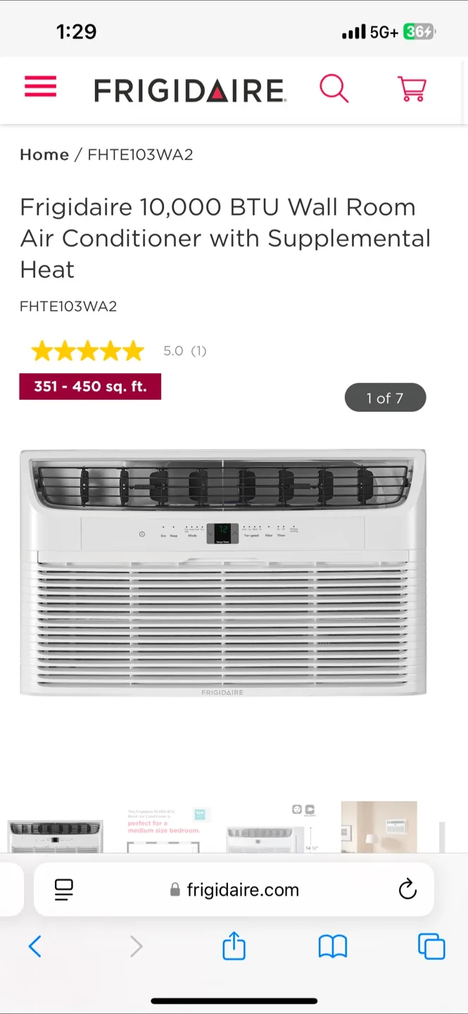 Frigidaire 10,000-12,000 BTU Room Air Conditioner thumbnail