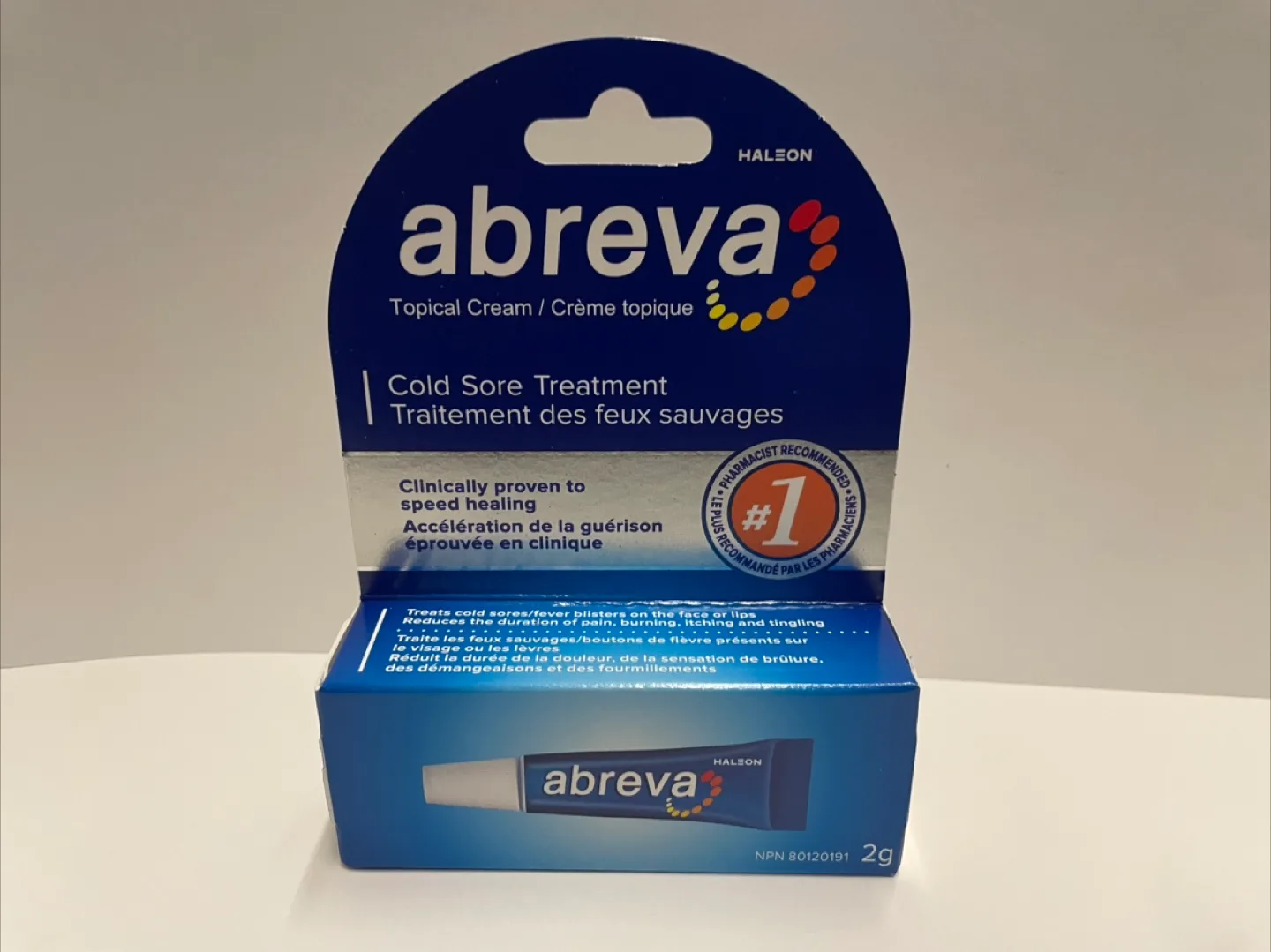 Abreva Cold Sore Treatment Cream 2g thumbnail