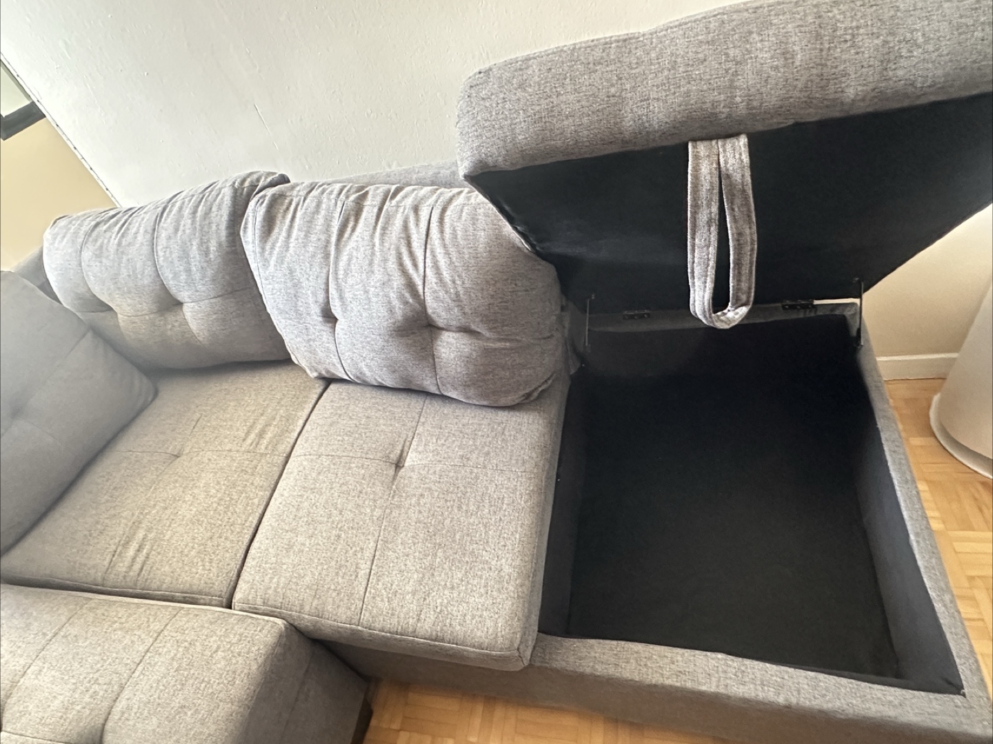 Grey Sectional Sofa with Ottoman - photo 2