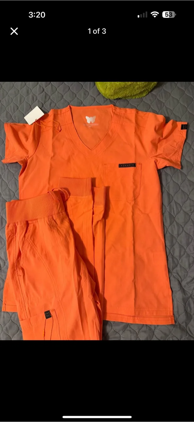 Monarch Life Uniforms Scrub Set, Orange thumbnail