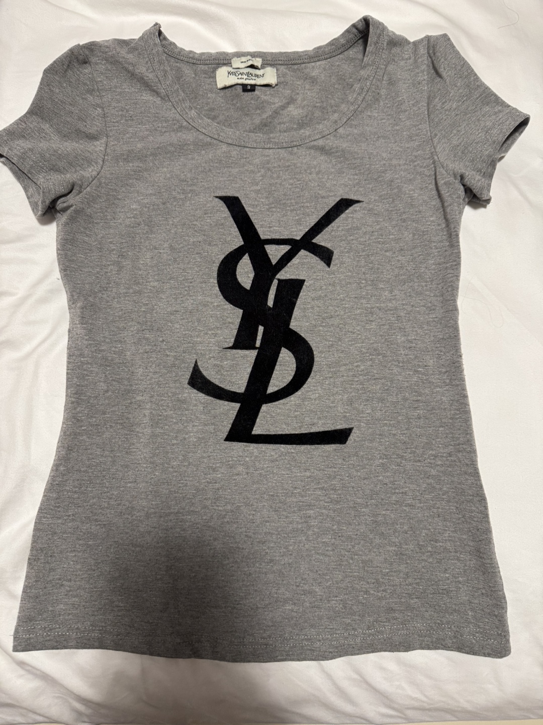 Yves Saint Laurent Grey Tee - Size S