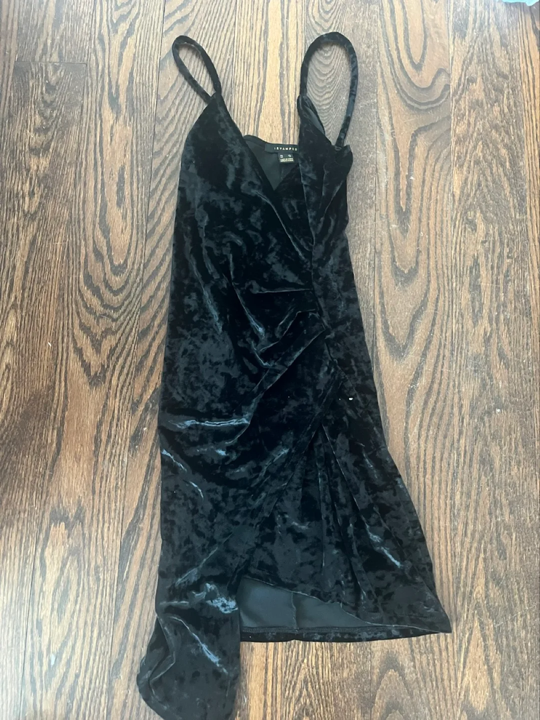 Velvet black dress thumbnail