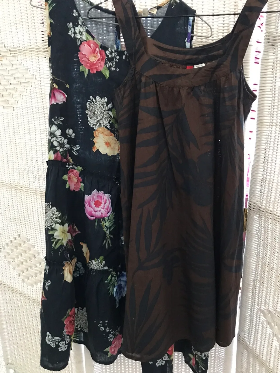 Floral & Brown Print Dresses - Size M thumbnail