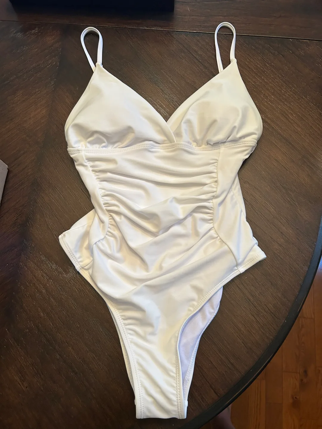 Shein White One-Piece Swimsuit - Size S thumbnail
