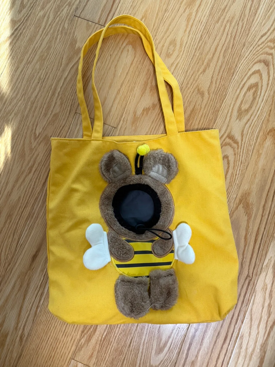 Yellow Bee Bear Pet Carrier Bag thumbnail