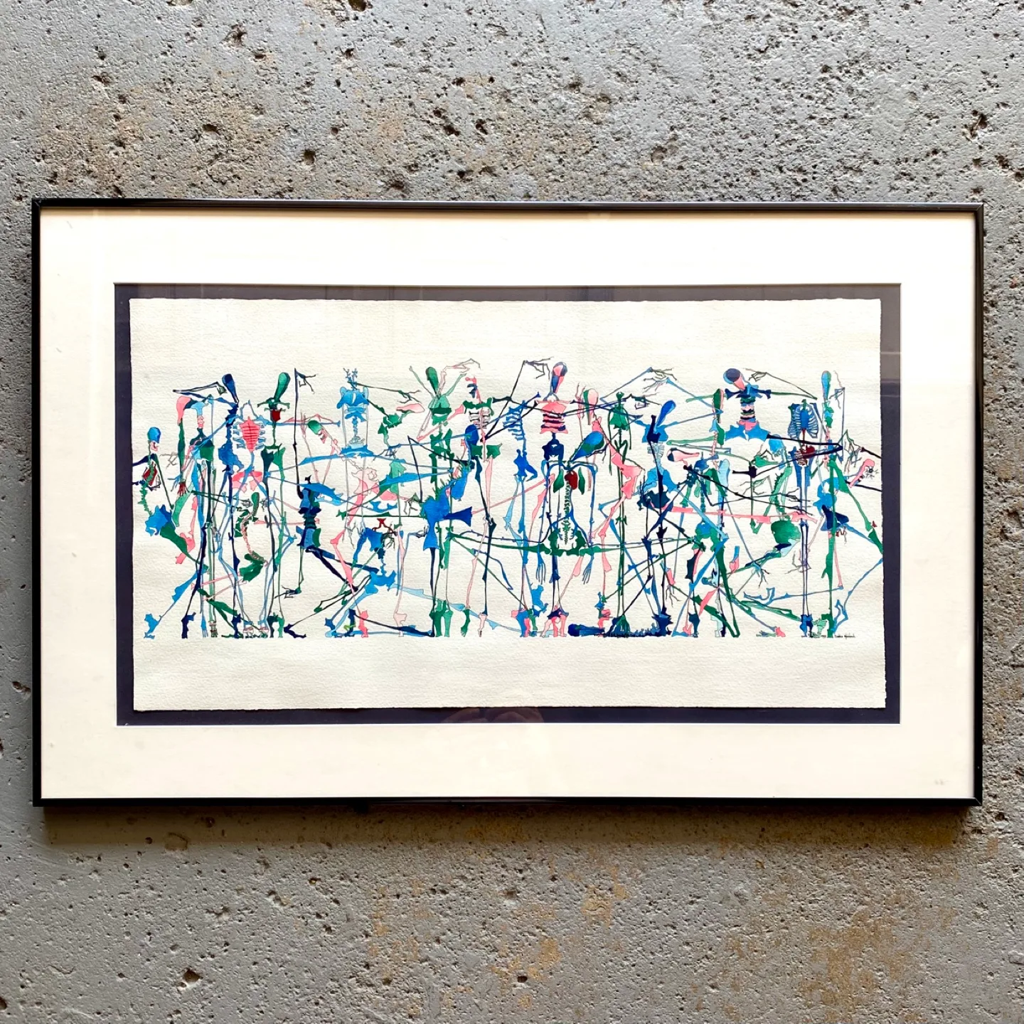 Vintage 1991 Framed Original Art by Debbie Molokach thumbnail