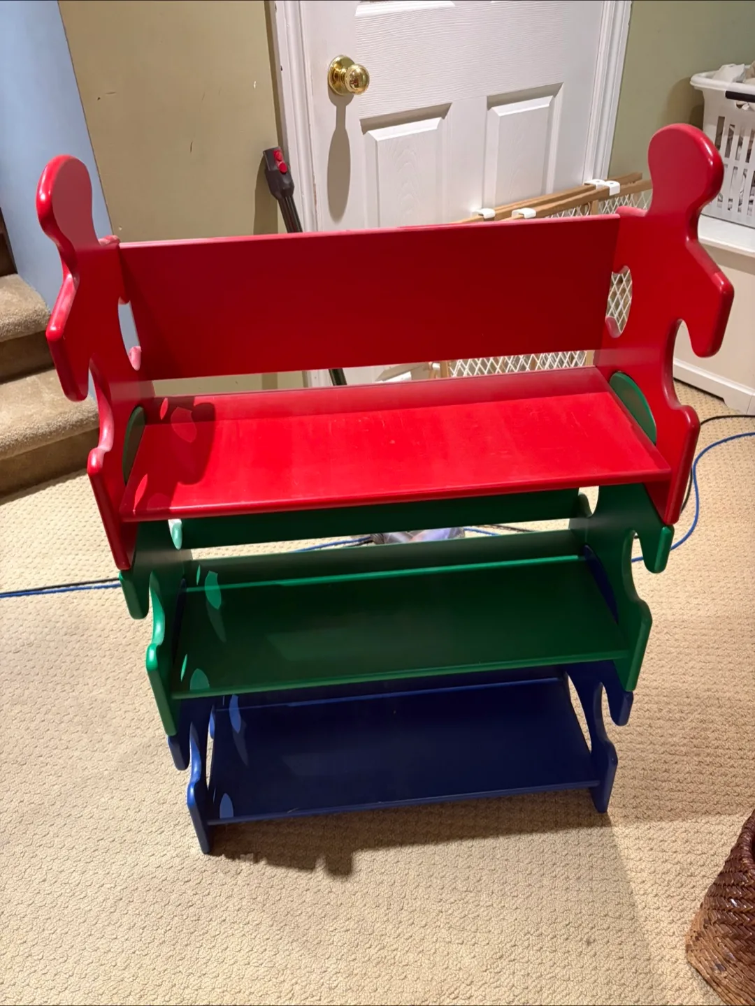 Kids' Puzzle Piece Shelf - Red, Green, Blue thumbnail