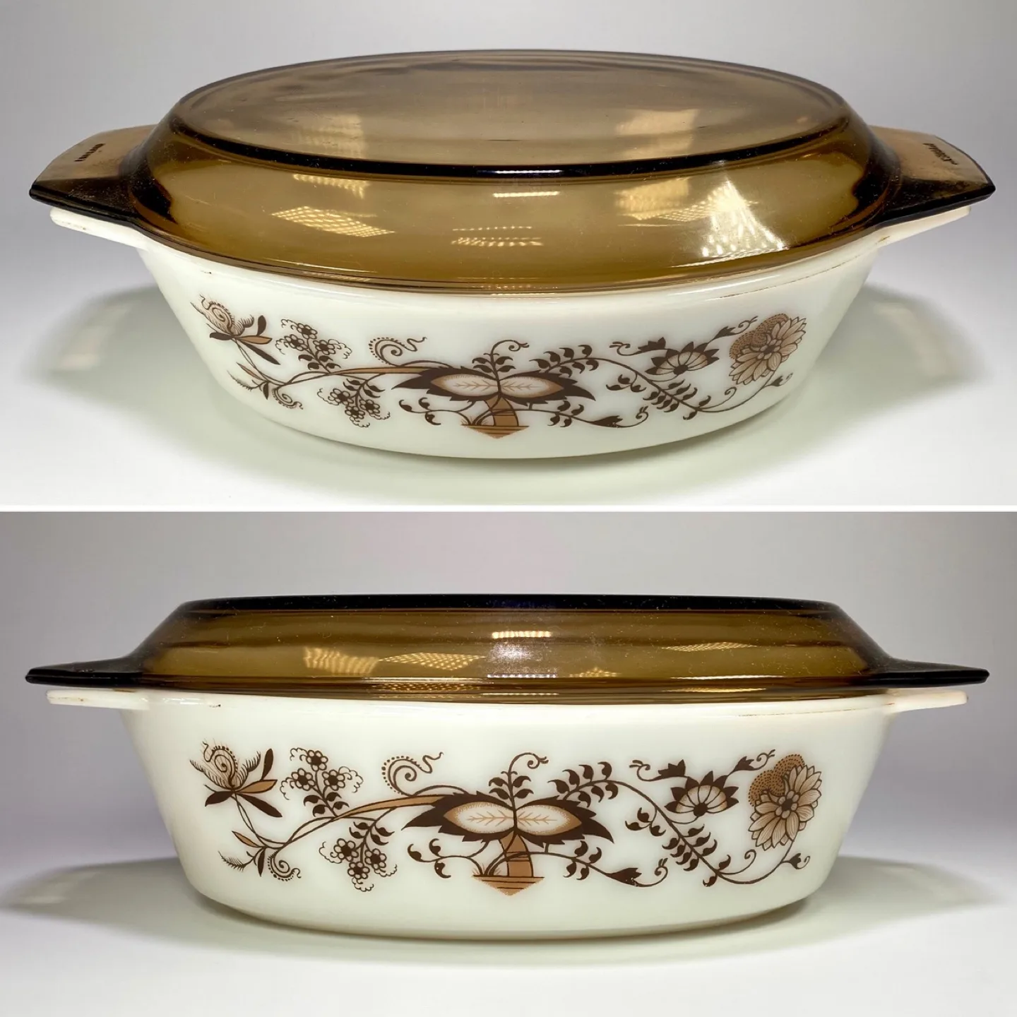 Vintage 1980’s Pyrex England Brown Vine Casserole Dish thumbnail