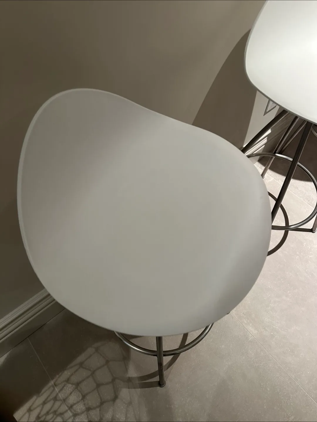 Design With Reach (DWR) Set of 3 White Bar Stools image indicator(3)