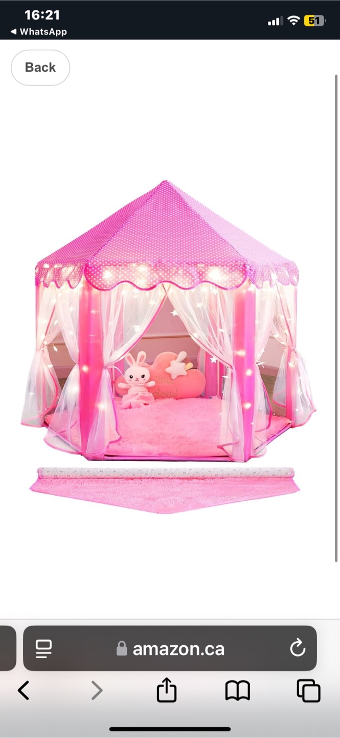 Pink Princess Castle Play Tent - photo 2