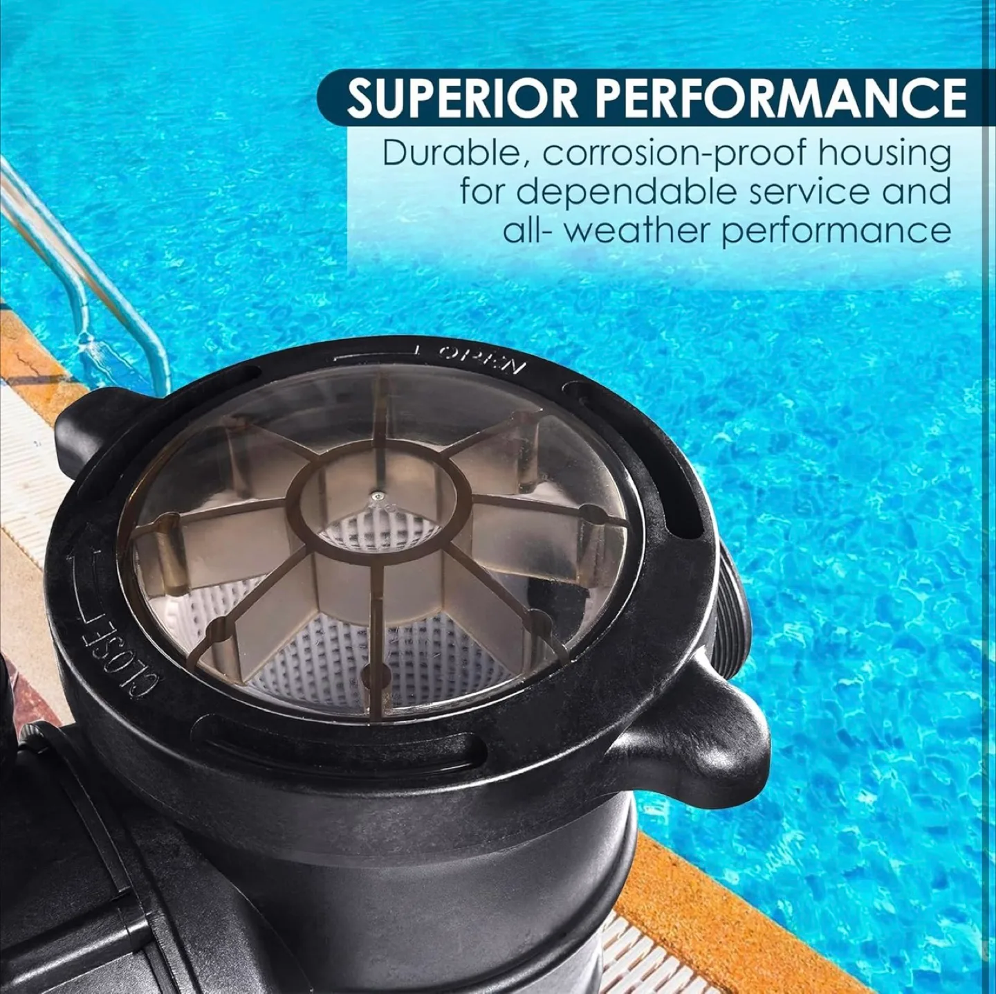 GoPool AG1 Pool Pump w/ Power Cord image indicator(9)