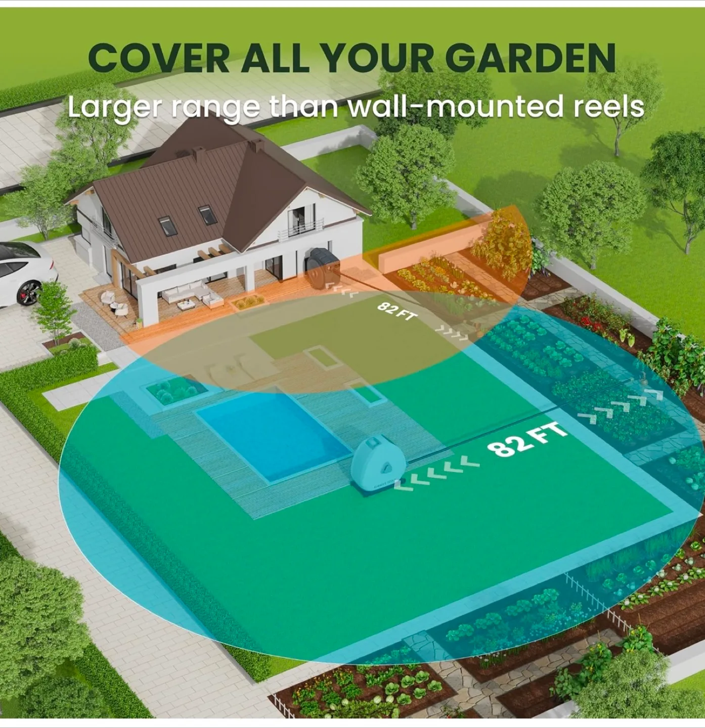 Giraffe Tools Retractable Hose Reel - 82ft image indicator(5)