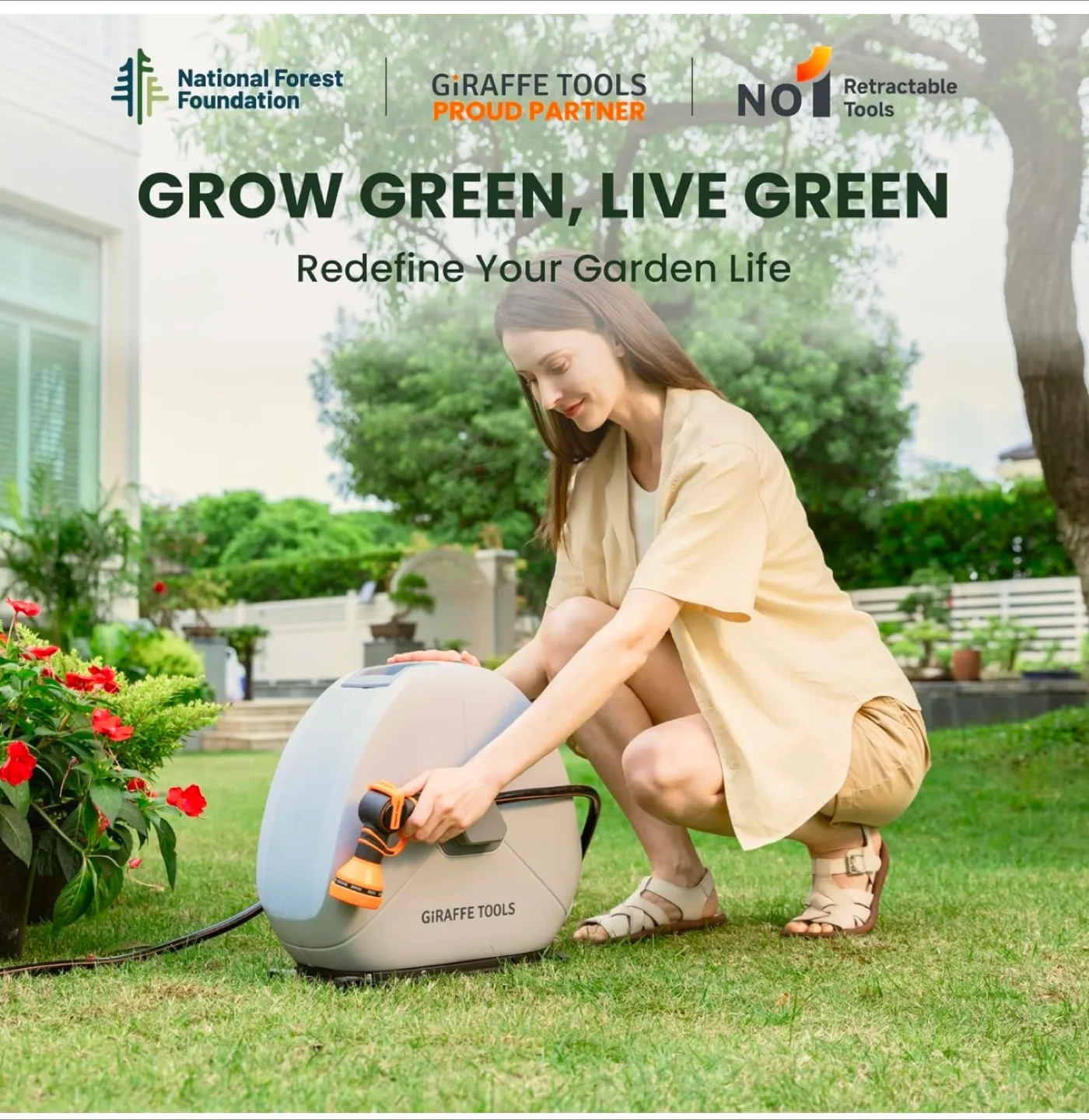 Giraffe Tools Retractable Hose Reel - 82ft image indicator(6)