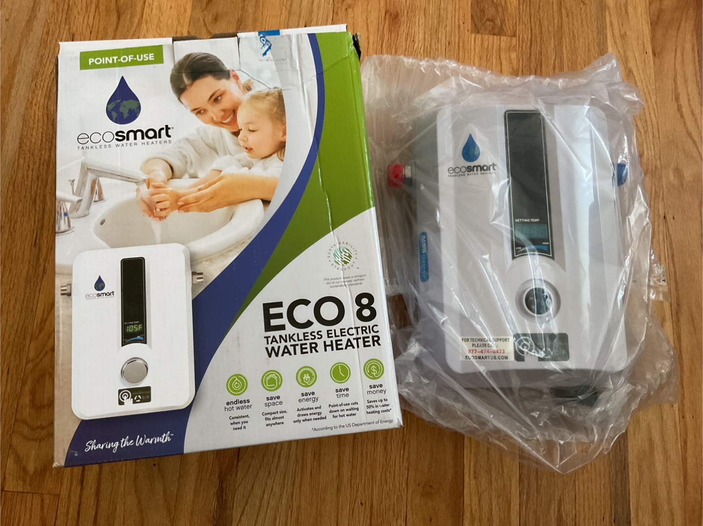 EcoSmart ECO 8 Tankless Electric Water Heater - New