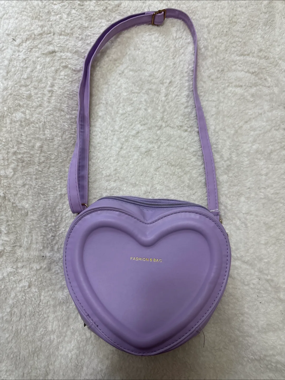 Purple Heart-Shaped Crossbody Bag thumbnail