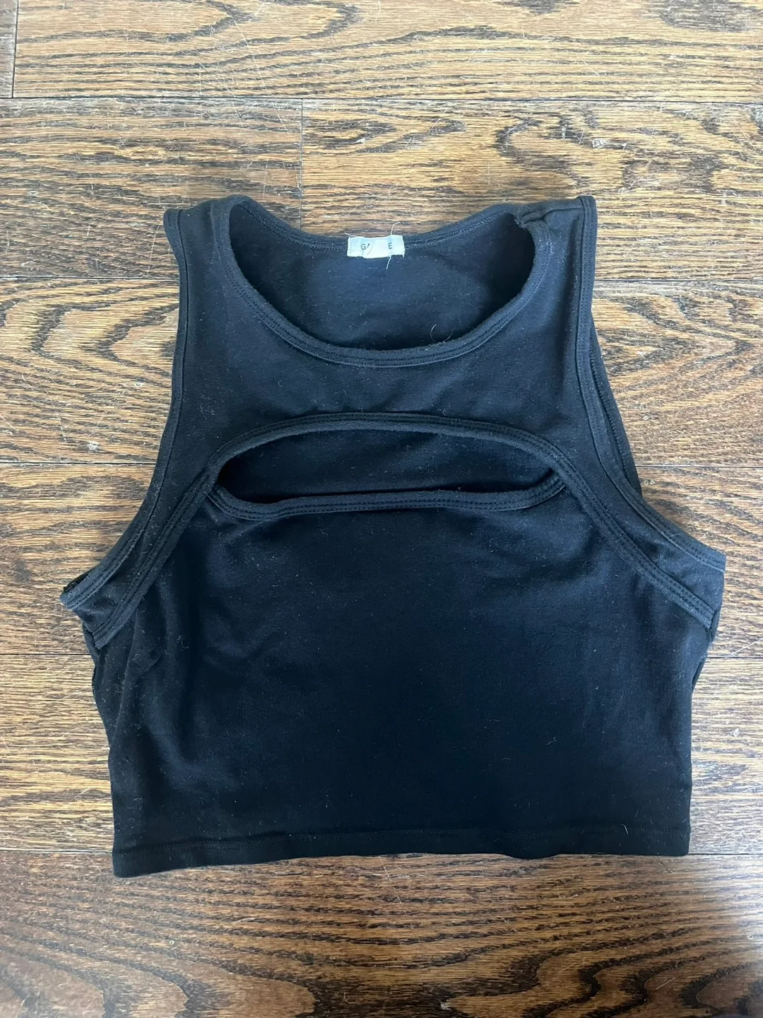 Garage Black Cutout Tank Top thumbnail