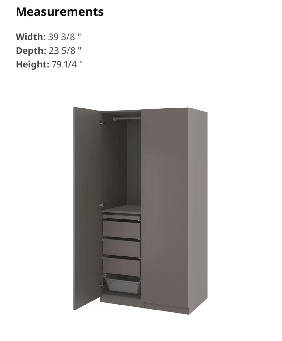 IKEA PAX Wardrobe - Black/Brown - photo 3