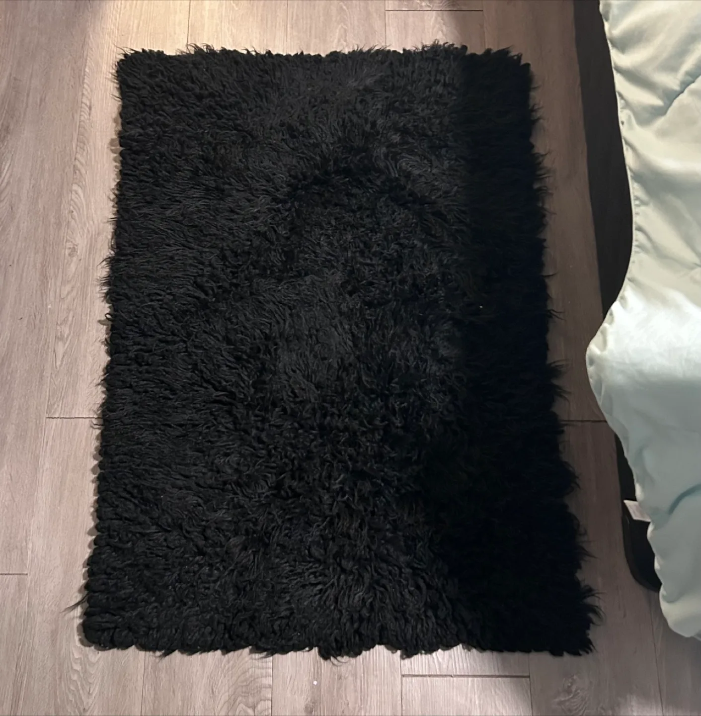 Mainstays Kids Black Faux Fur Rug thumbnail