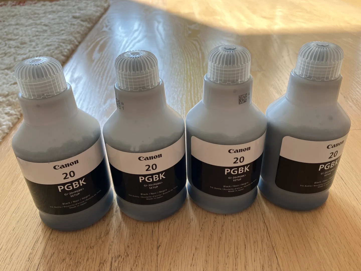 New - Canon 20 PGBK Ink 4 bottles thumbnail