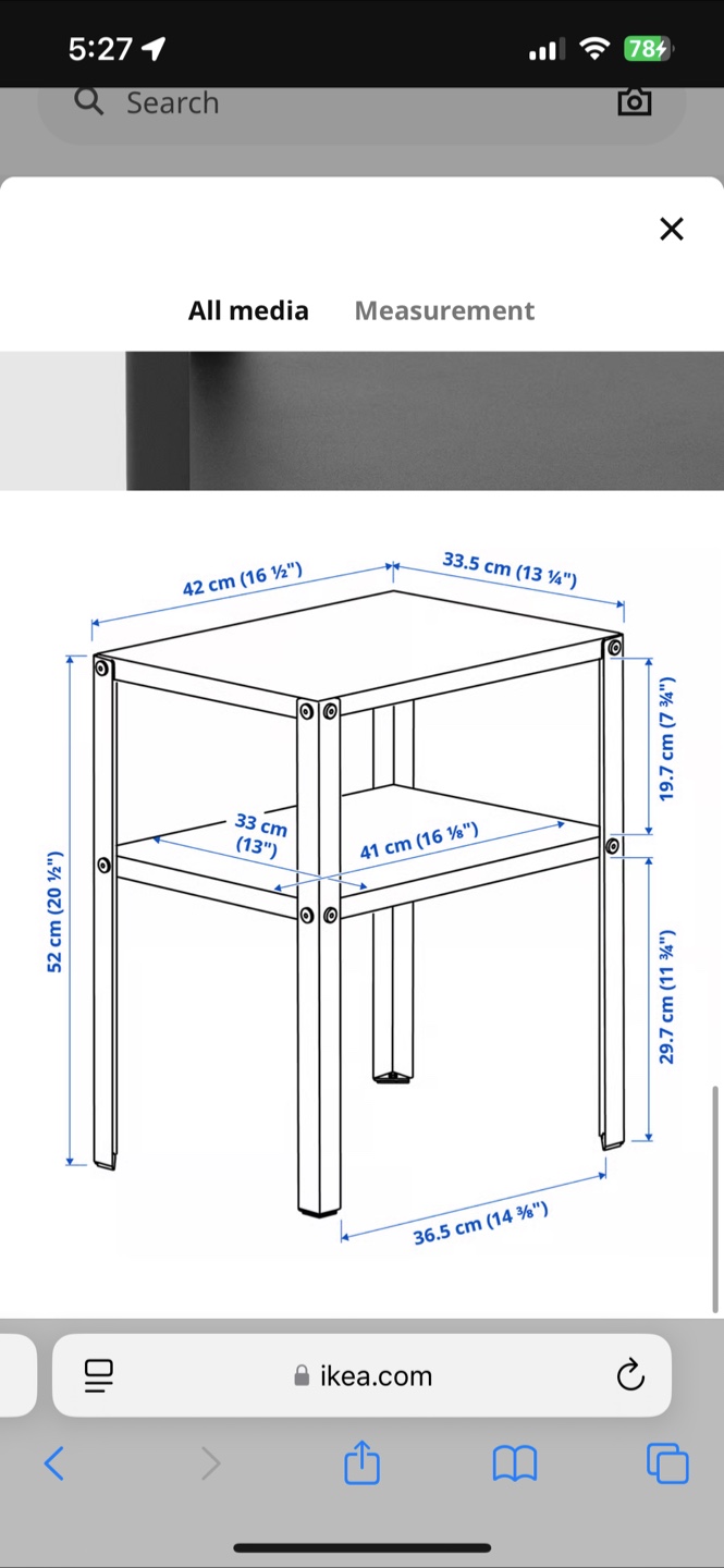 IKEA KNARREVIK Nightstand - Black - photo 2