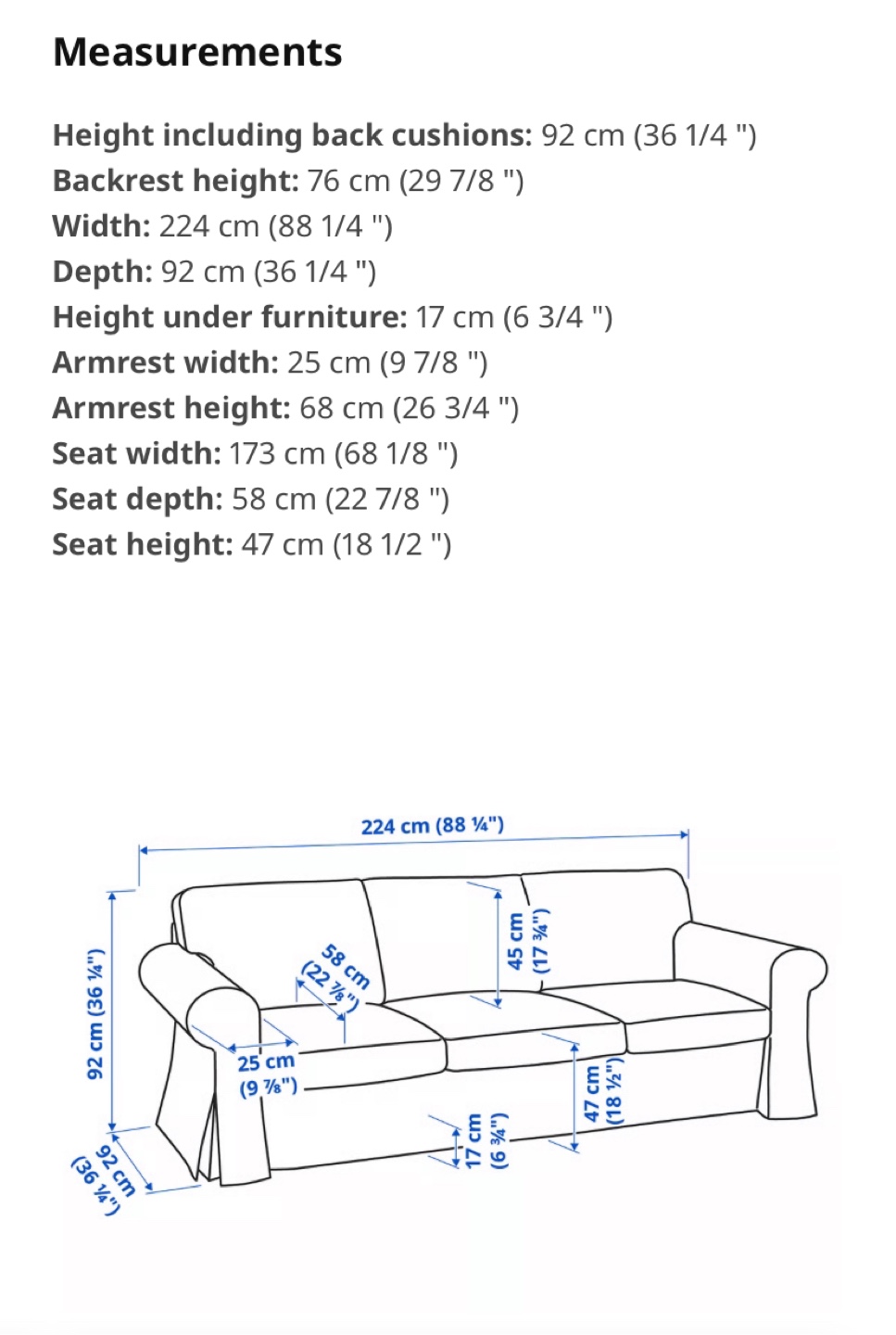 IKEA Uppland Grey 3-Seater Sofa (CAN DELIVER) - photo 3