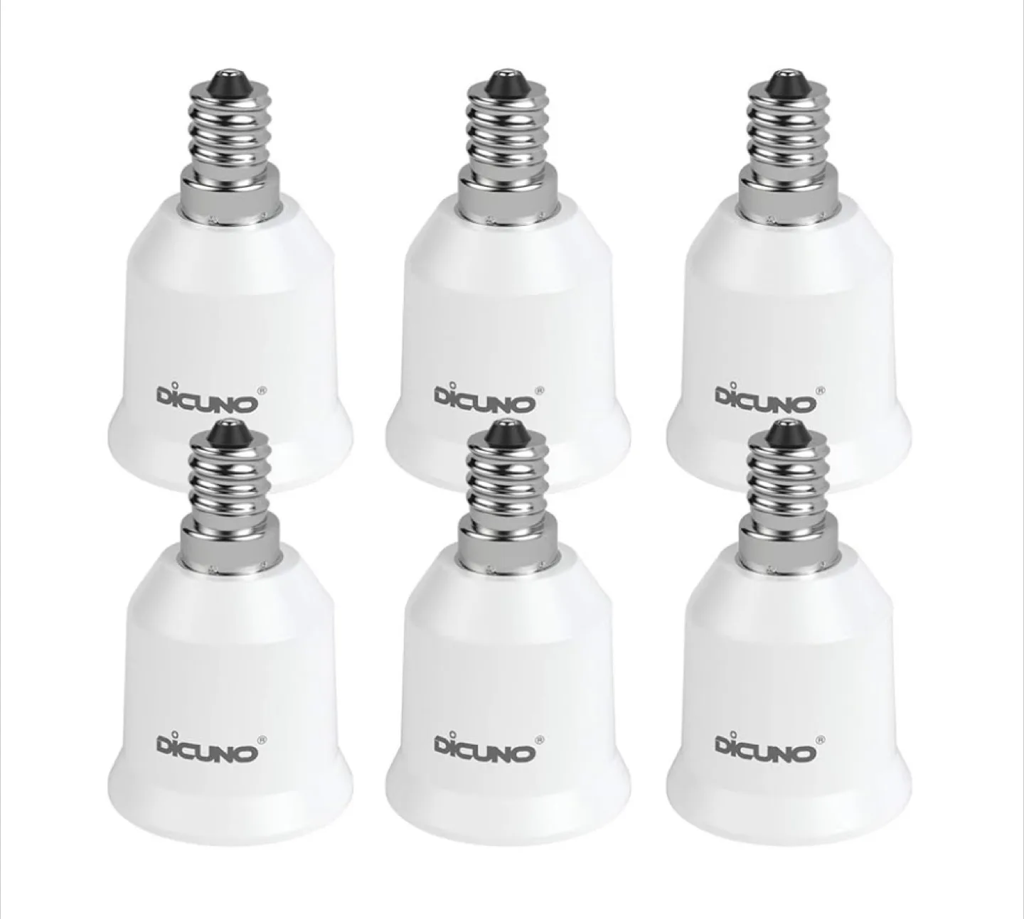 DICUNO E12 to E26 Light Bulb Socket Adapter thumbnail