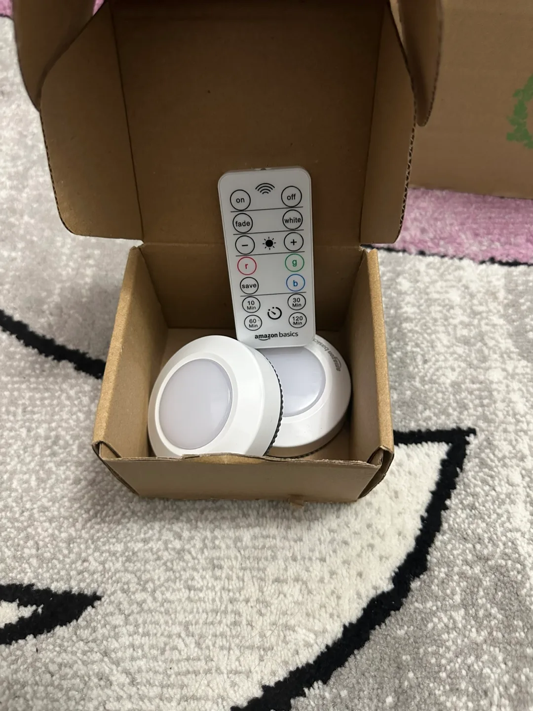 Amazon Basics LED Puck Lights w/ Remote - New thumbnail