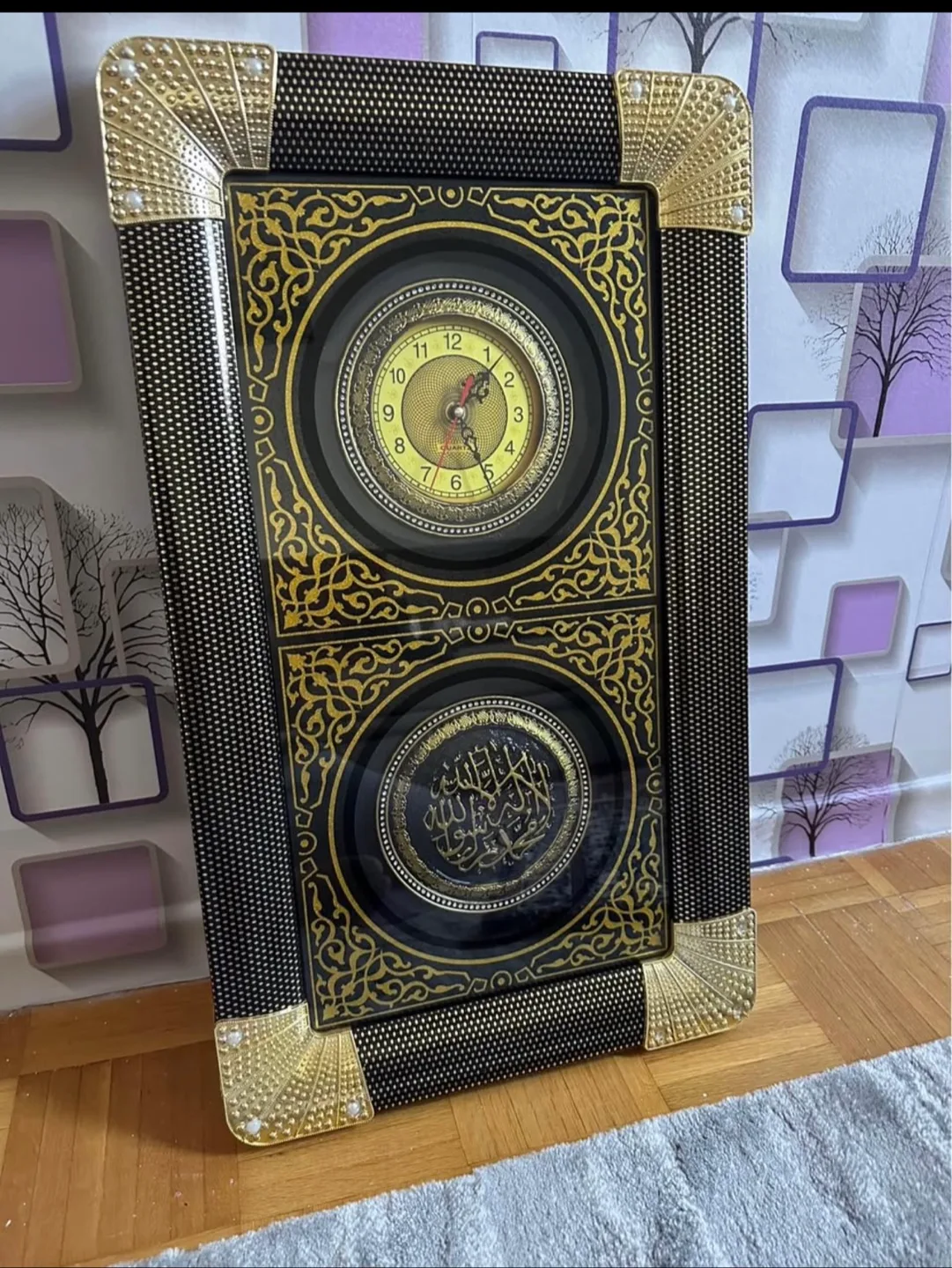 Decorative Wall Clock with Islamic Art thumbnail