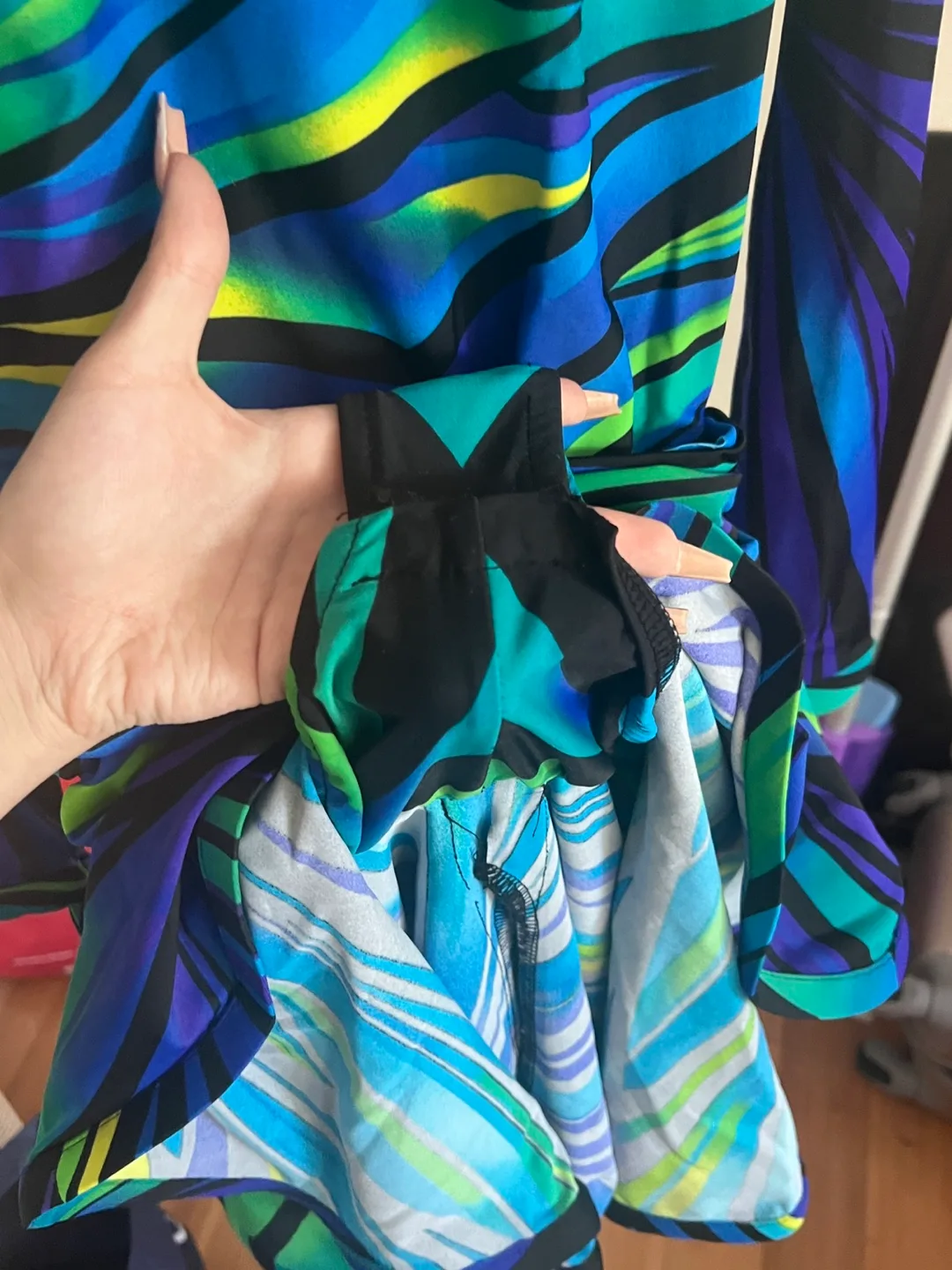 Latin/Ballroom Patterned Long Sleeve Dress image indicator(4)