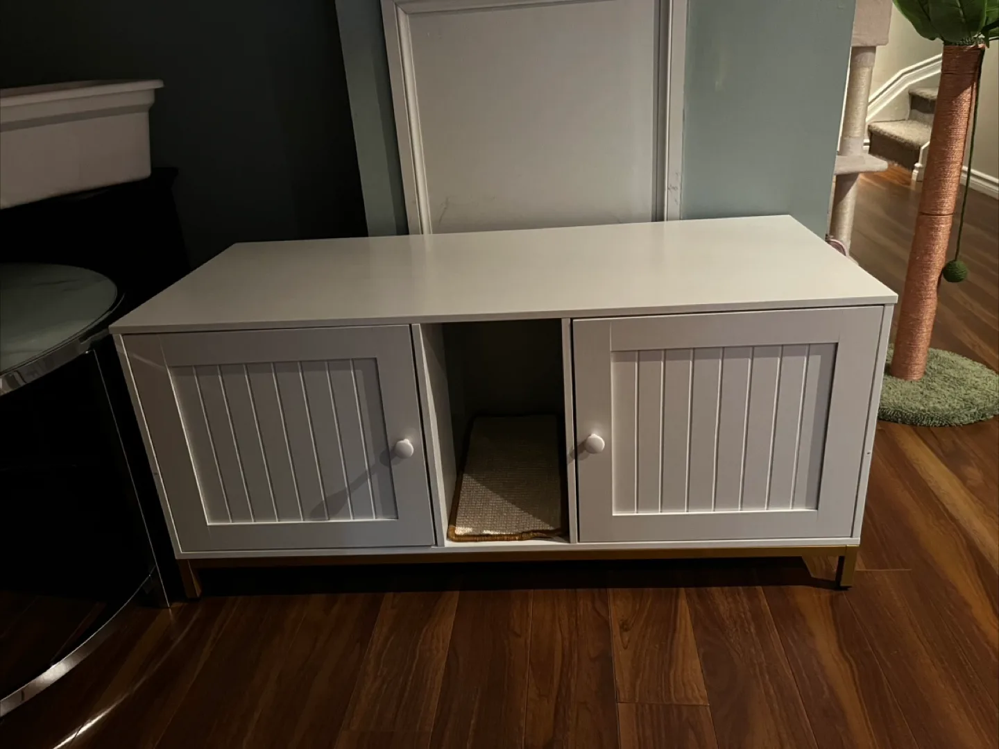 White Cat Litter Box Furniture thumbnail