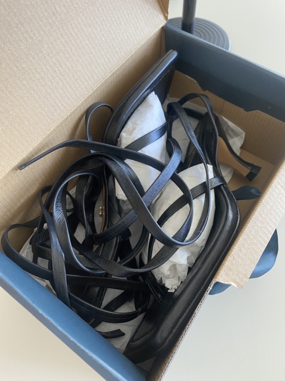 Zara Black Heeled Sandals - Size 6