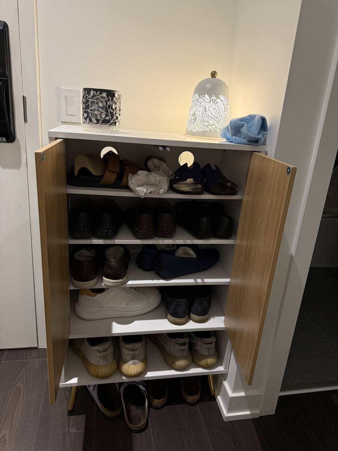 Shoe Cabinet - Oak & White - photo 4