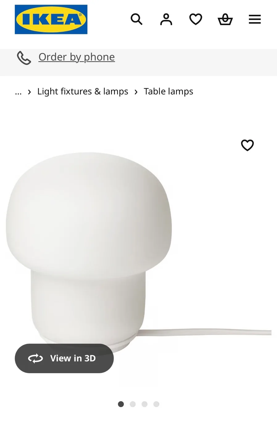Table Lamp - Mushroom Style thumbnail