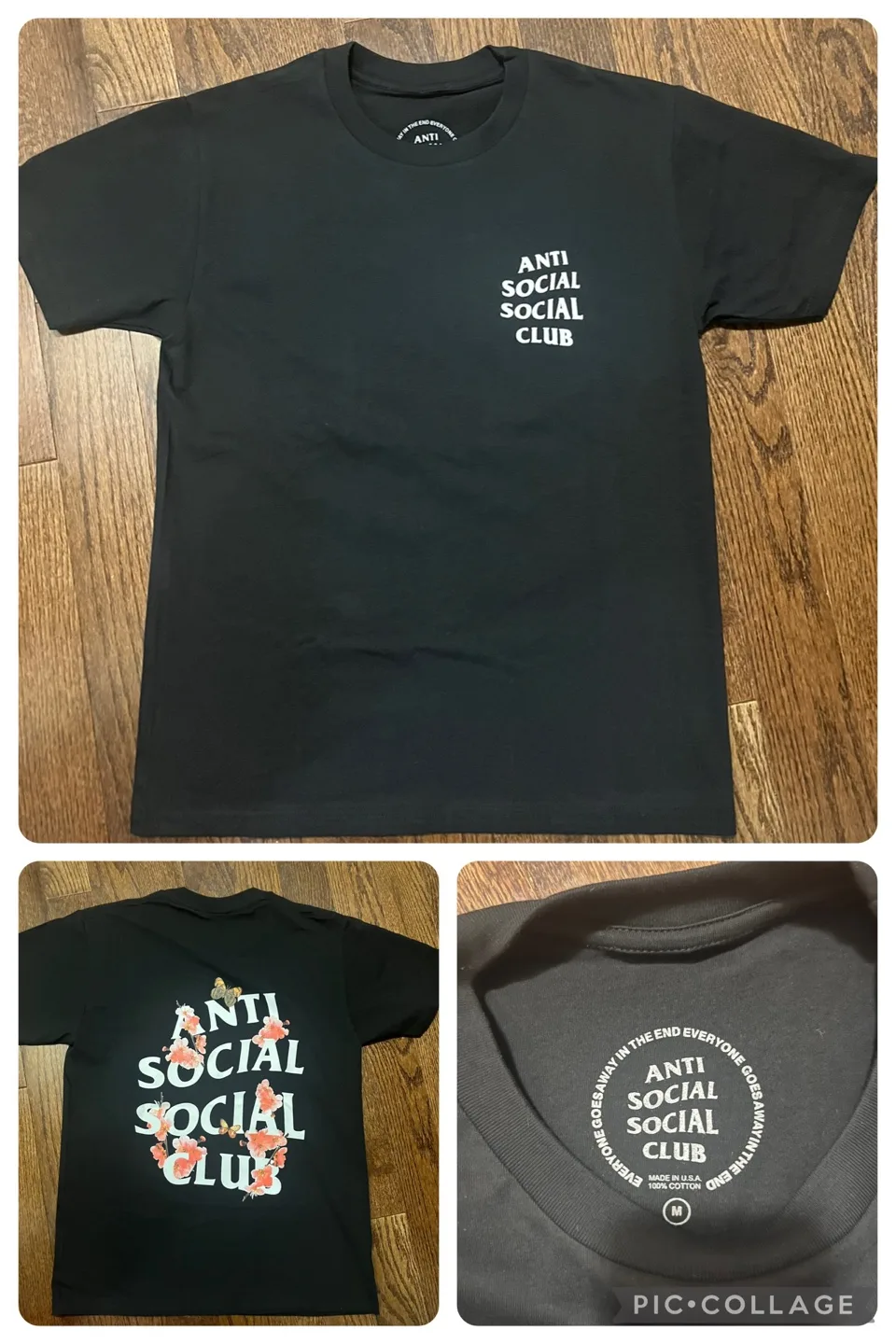BRAND NEW Anti Social Social Club Kkoch Black T-Shirt Size M thumbnail